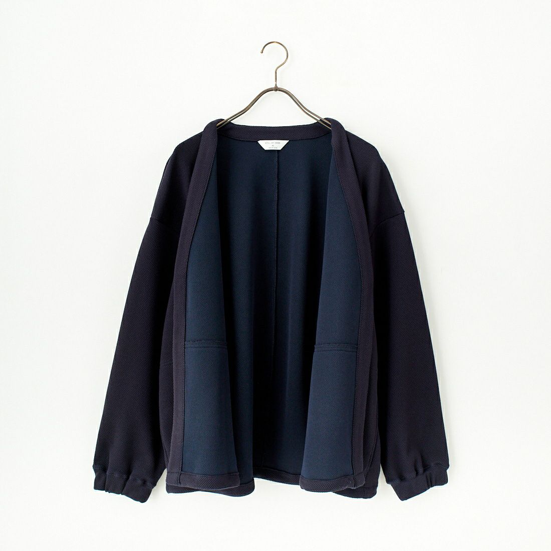 STILL BY HAND [スティルバイハンド] 鹿の子ボタンレスカーディガン [CS01251] NAVY