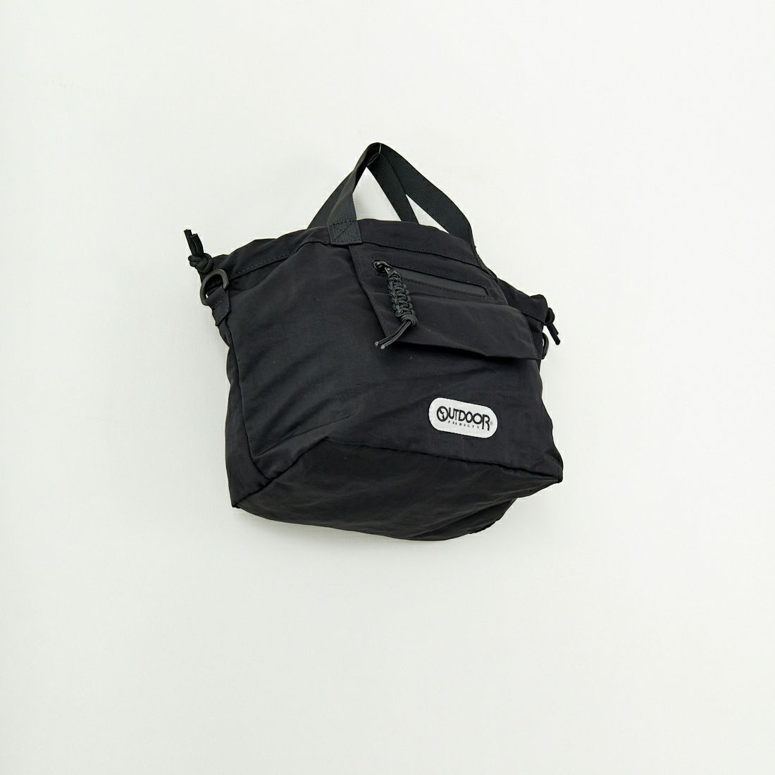OUTDOOR PRODUCTS [アウトドアプロダクツ] ポケットドローストリングバッグ [BR-OUT-25SS012] BLACK