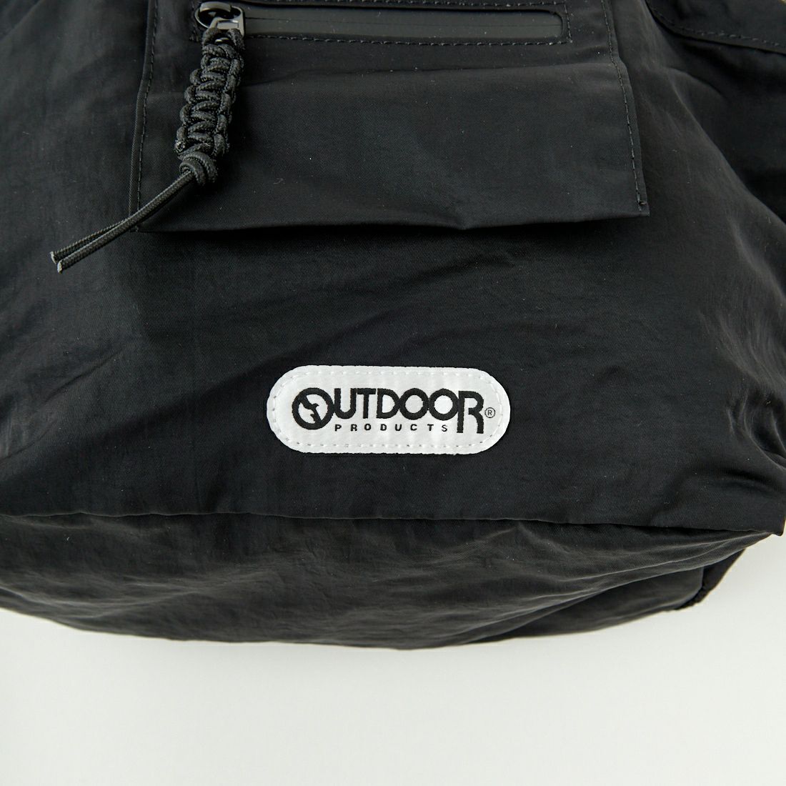 OUTDOOR PRODUCTS [アウトドアプロダクツ] ポケットドローストリングバッグ [BR-OUT-25SS012] BLACK