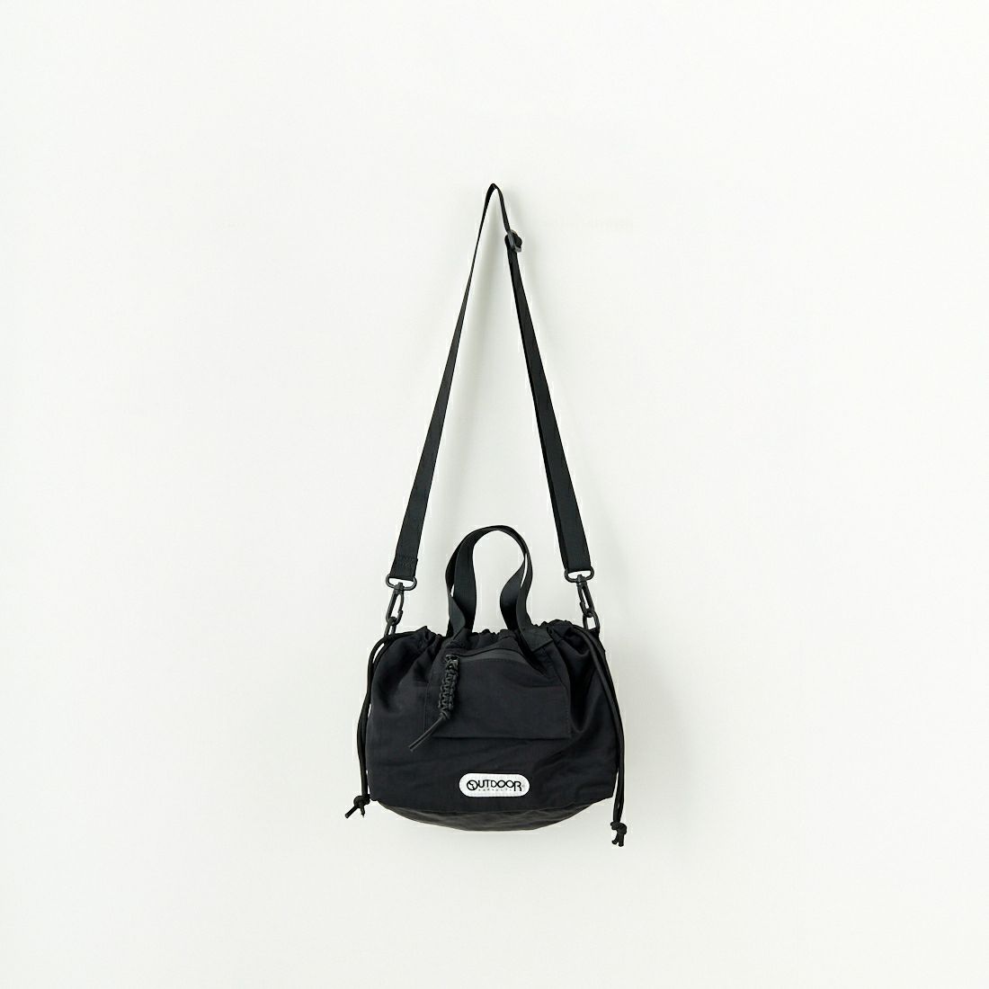 OUTDOOR PRODUCTS [アウトドアプロダクツ] ポケットドローストリングバッグ [BR-OUT-25SS012] BLACK