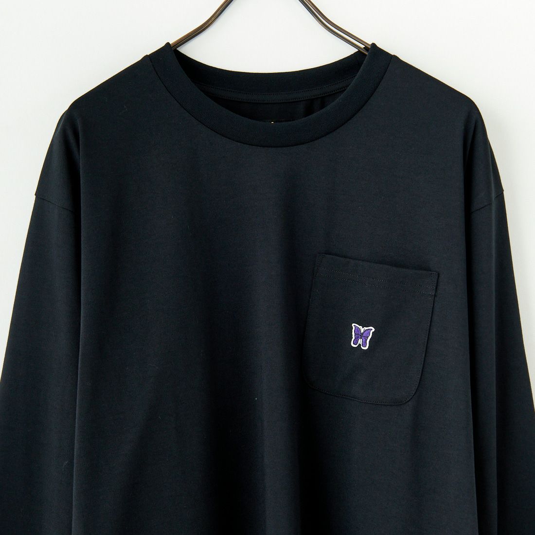 Needles [ニードルズ] ロングスリーブクルーネックTシャツ [QV361] C BLACK
