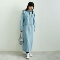 L/BLUE&&モデル身長：167cm 着用サイズ：F&&
