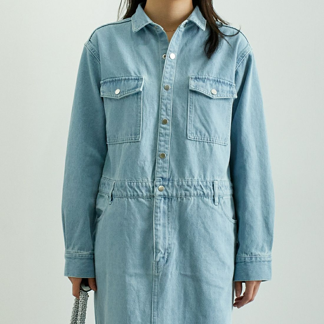 MICA&DEAL [マイカアンドディール] デニムワンピース [0125104024] L/BLUE