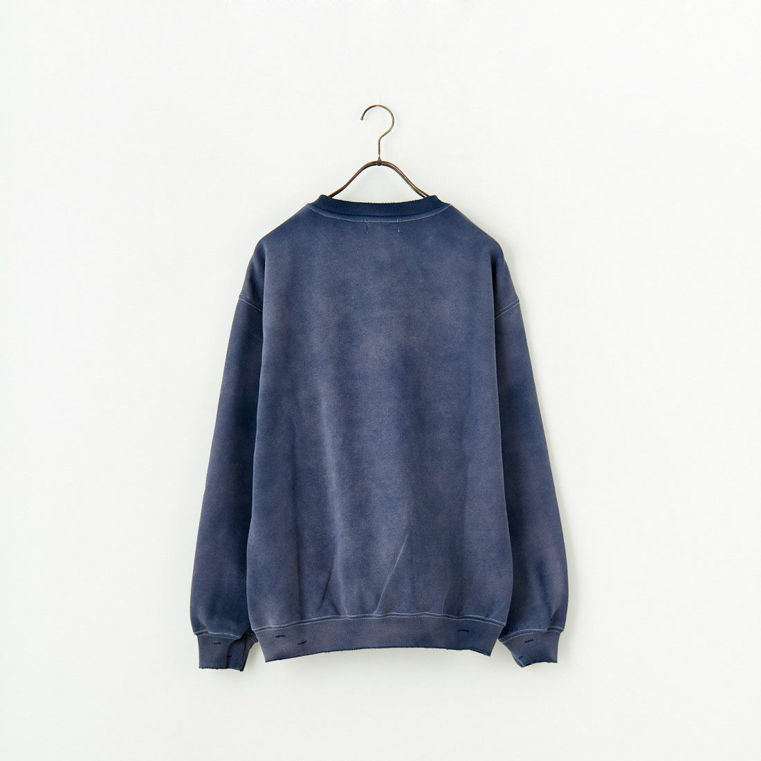 XLARGE [エクストララージ] OLD ENGLISH BLEACHED クルーネックスウェットシャツ [101244012012] NAVY