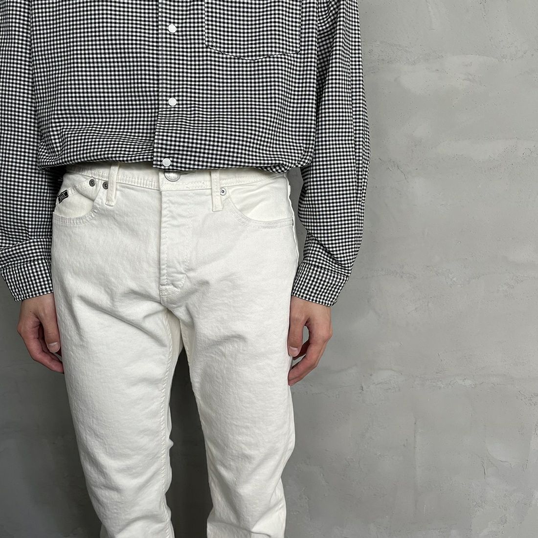 YANUK [ヤヌーク] スリムテーパード VINCENT2 [57221011] WHS &&モデル身長：168cm 着用サイズ：30&&