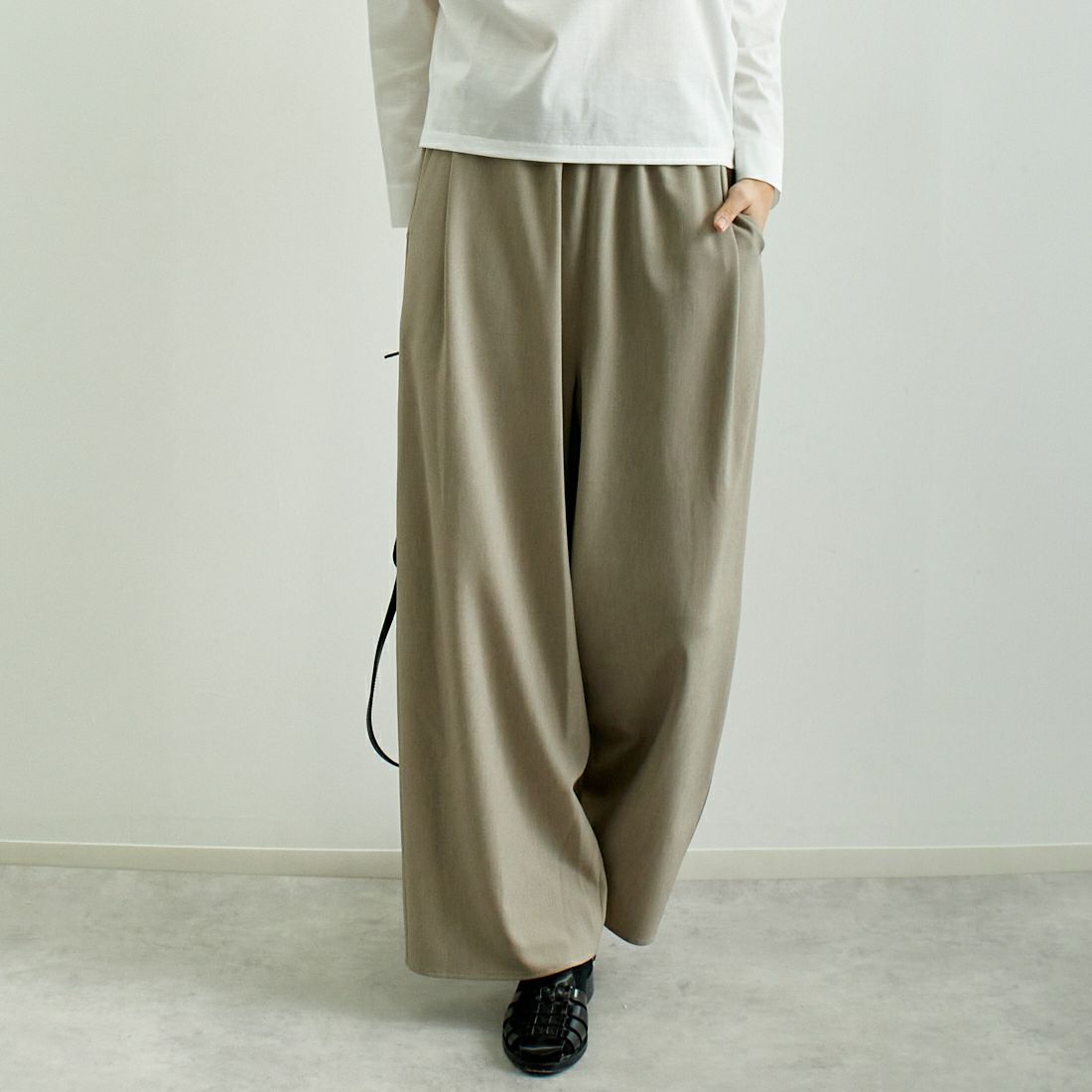 STELLA CIFFON [ステラシフォン] Worsfil ツイルワイドパンツ [ST3 