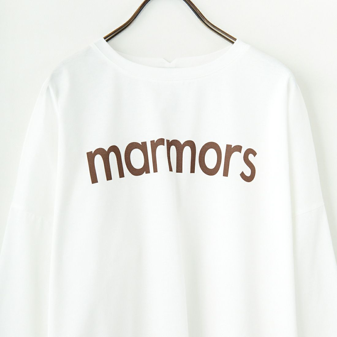 marmors [マルモア] ロゴ ロングスリーブTシャツ [0225109003] WHITE
