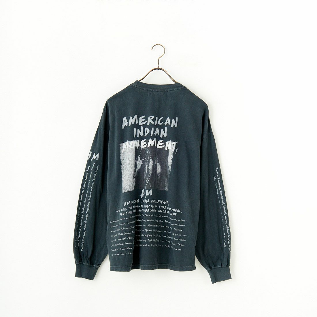 REMI RELIEF [レミレリーフ] ハードSP加工 天竺ロングTシャツ(INDIAN) [RN28369136] BLACK