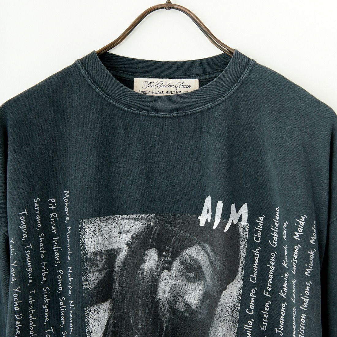 REMI RELIEF [レミレリーフ] ハードSP加工 天竺ロングTシャツ(INDIAN) [RN28369136] BLACK