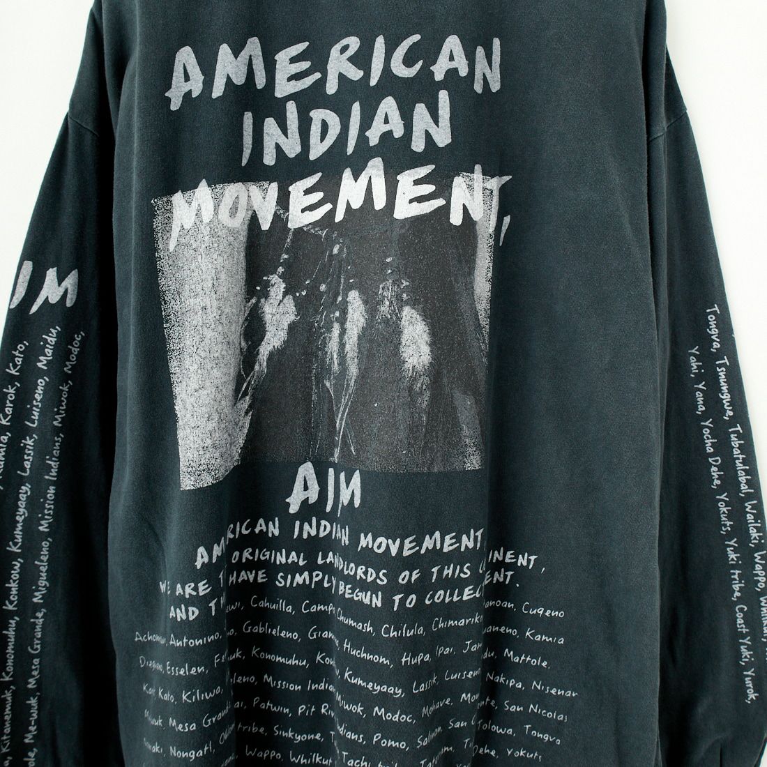REMI RELIEF [レミレリーフ] ハードSP加工 天竺ロングTシャツ(INDIAN) [RN28369136] BLACK