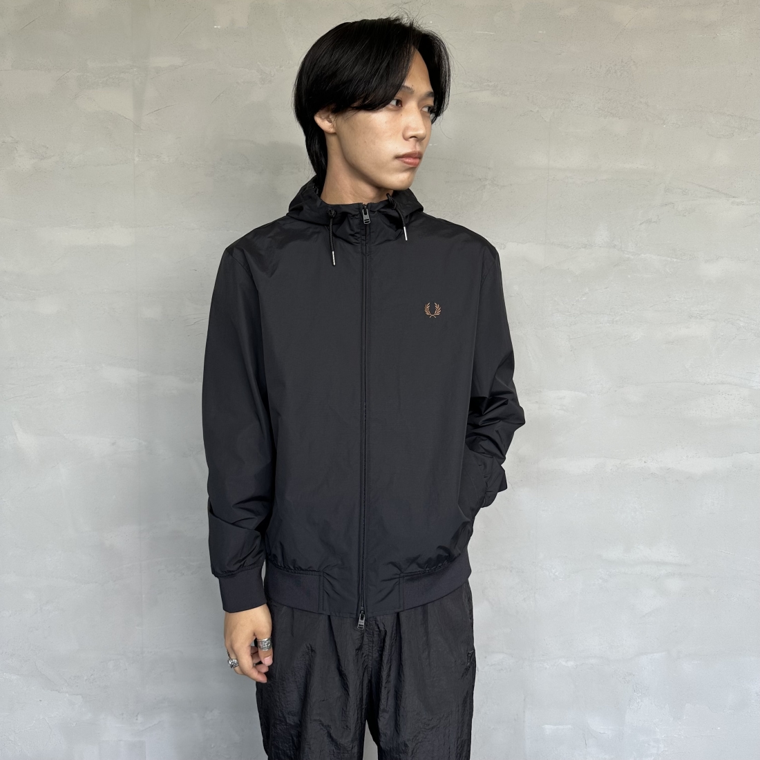 FRED PERRY [フレッドペリー] フード付き ナイロンブレンサム 