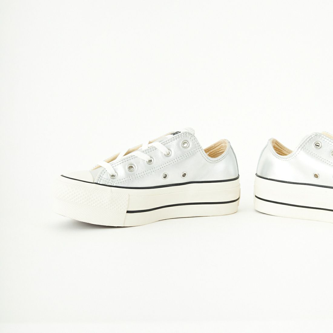 CONVERSE [コンバース] レザーオールスター リフテッドOX [LEATHER-AS-LIFTED-OX] ｼﾙﾊﾞｰ
