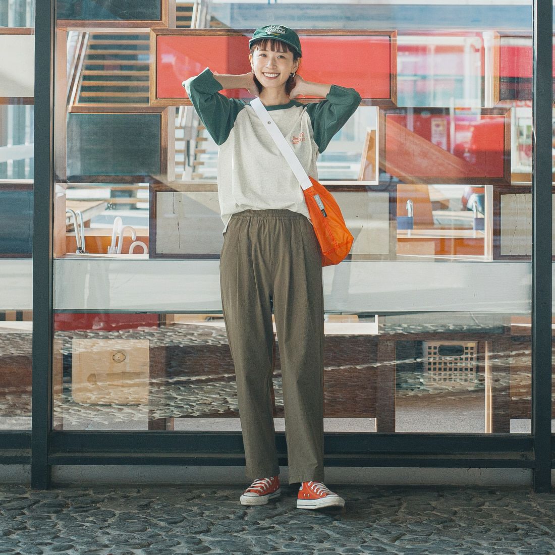 JULY NINE [ジュライナイン] 別注 CORDURAナイロンショルダーバッグ(スモールサイズ) [JLN2000008-JF] ORANGE