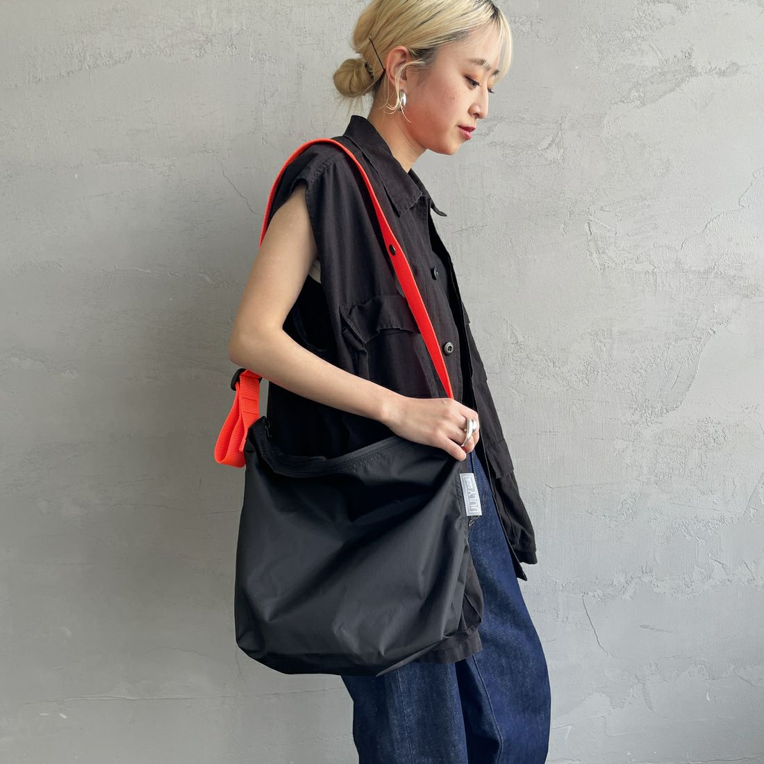 JULY NINE [ジュライナイン] 別注 リップストップナイロンショルダーバッグ(スモールサイズ) [JLN2000009-JF] BLACK