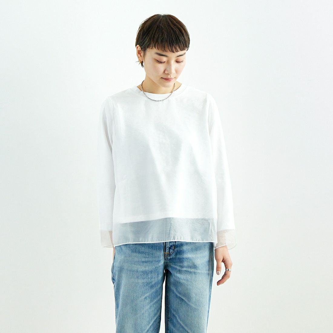 OFF WHITE&&モデル身長：160cm 着用サイズ：M&&