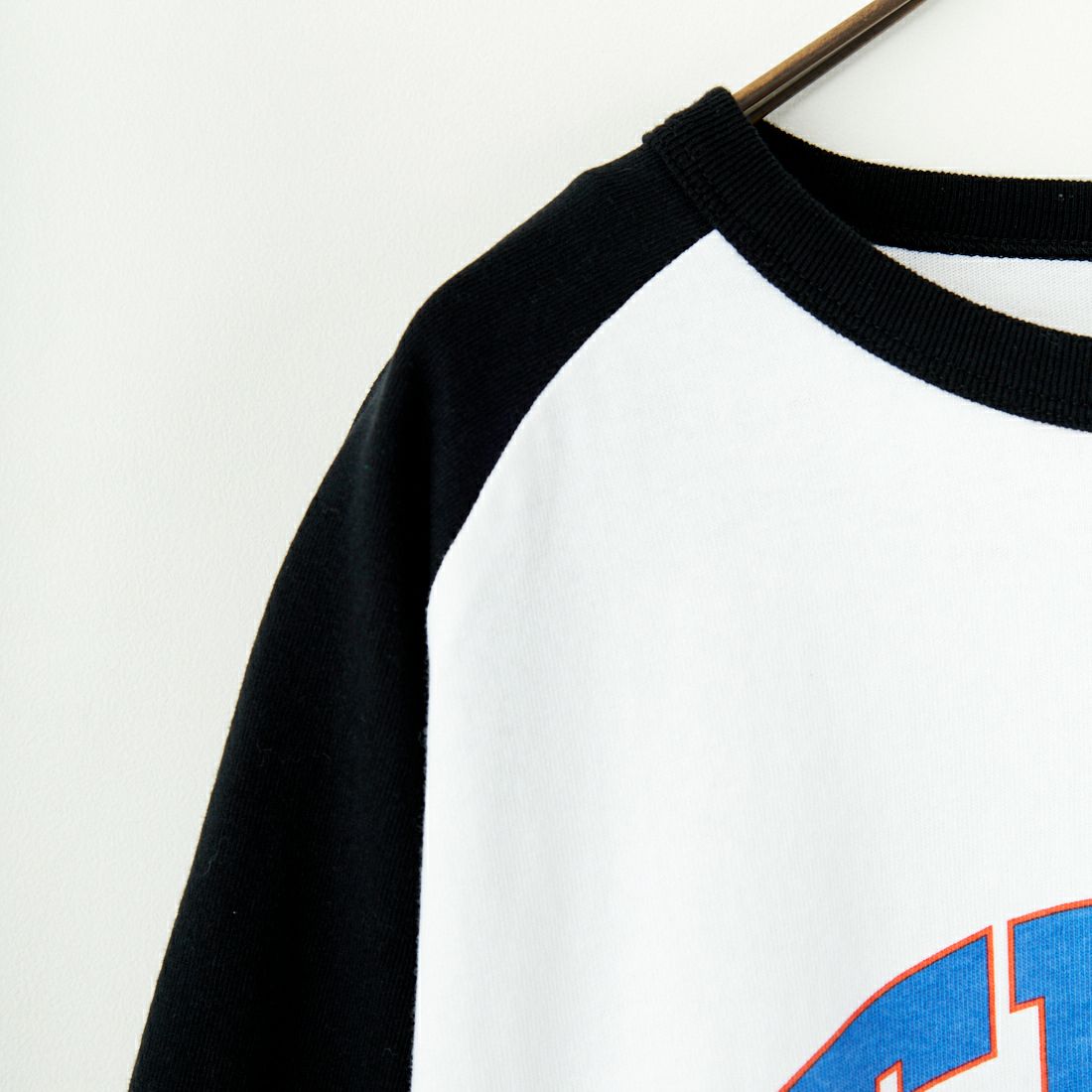UNIVERSAL OVERALL [ユニバーサルオーバーオール] 別注 ラグランプリント7SLTシャツ THE1924 [U2512210IN-JF] WHT/BLK