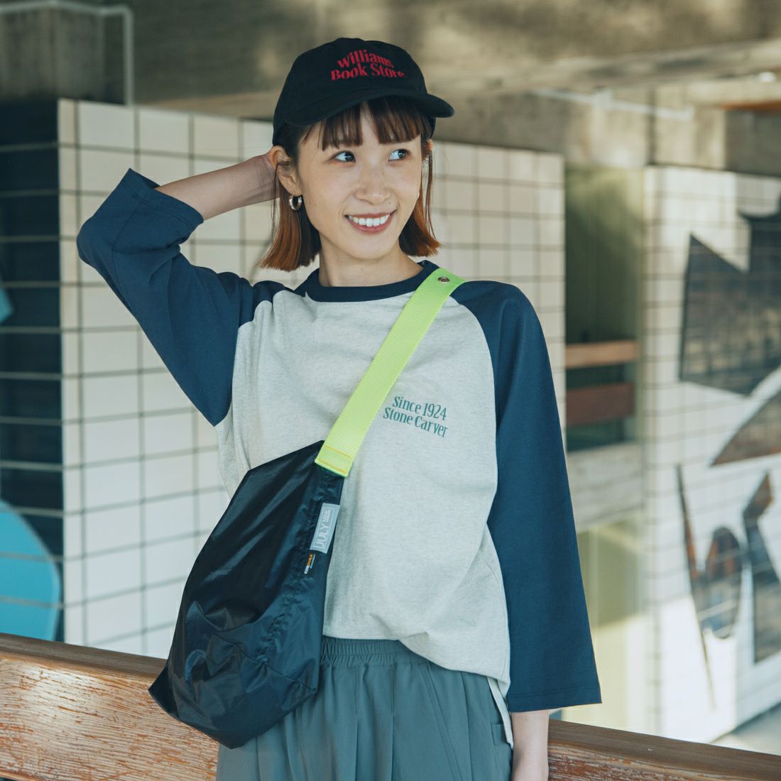 OAT/NVY&&モデル身長：167cm 着用サイズ：F&&