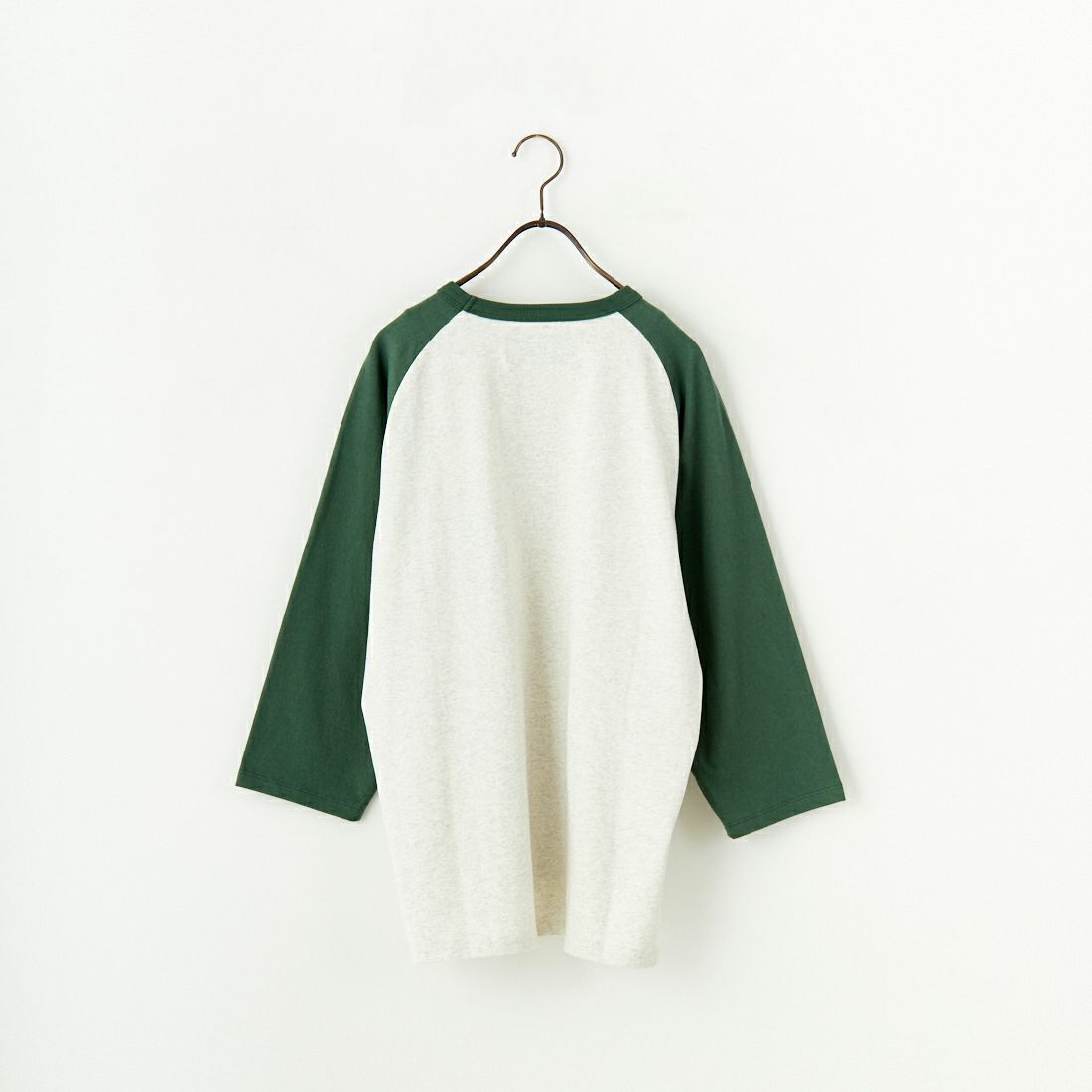 UNIVERSAL OVERALL [ユニバーサルオーバーオール] 別注 ラグランプリント7SLTシャツ SoneCarver [U2512210IN-JF] OAT/GRN