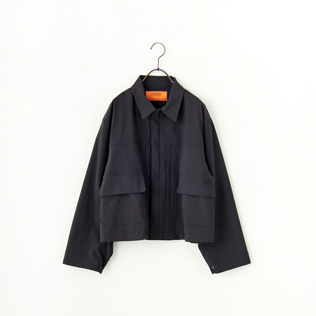 UNIVERSAL OVERALL [ユニバーサルオーバーオール] 別注 ストレッチナイロンシャツジャケット [U2512430IN-JF] BLACK