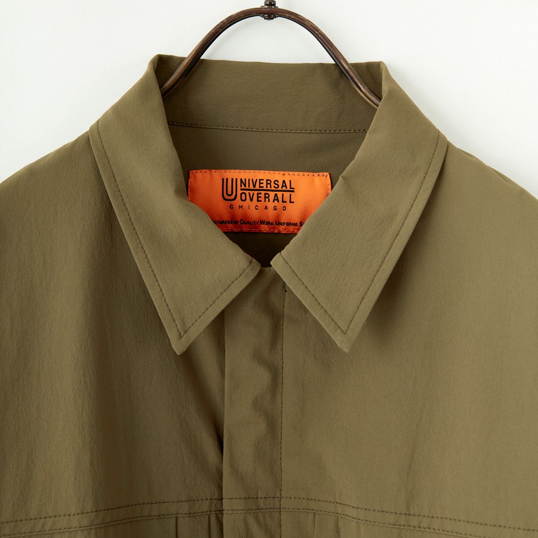 UNIVERSAL OVERALL [ユニバーサルオーバーオール] 別注 ストレッチナイロンシャツジャケット [U2512430IN-JF] OLIVE