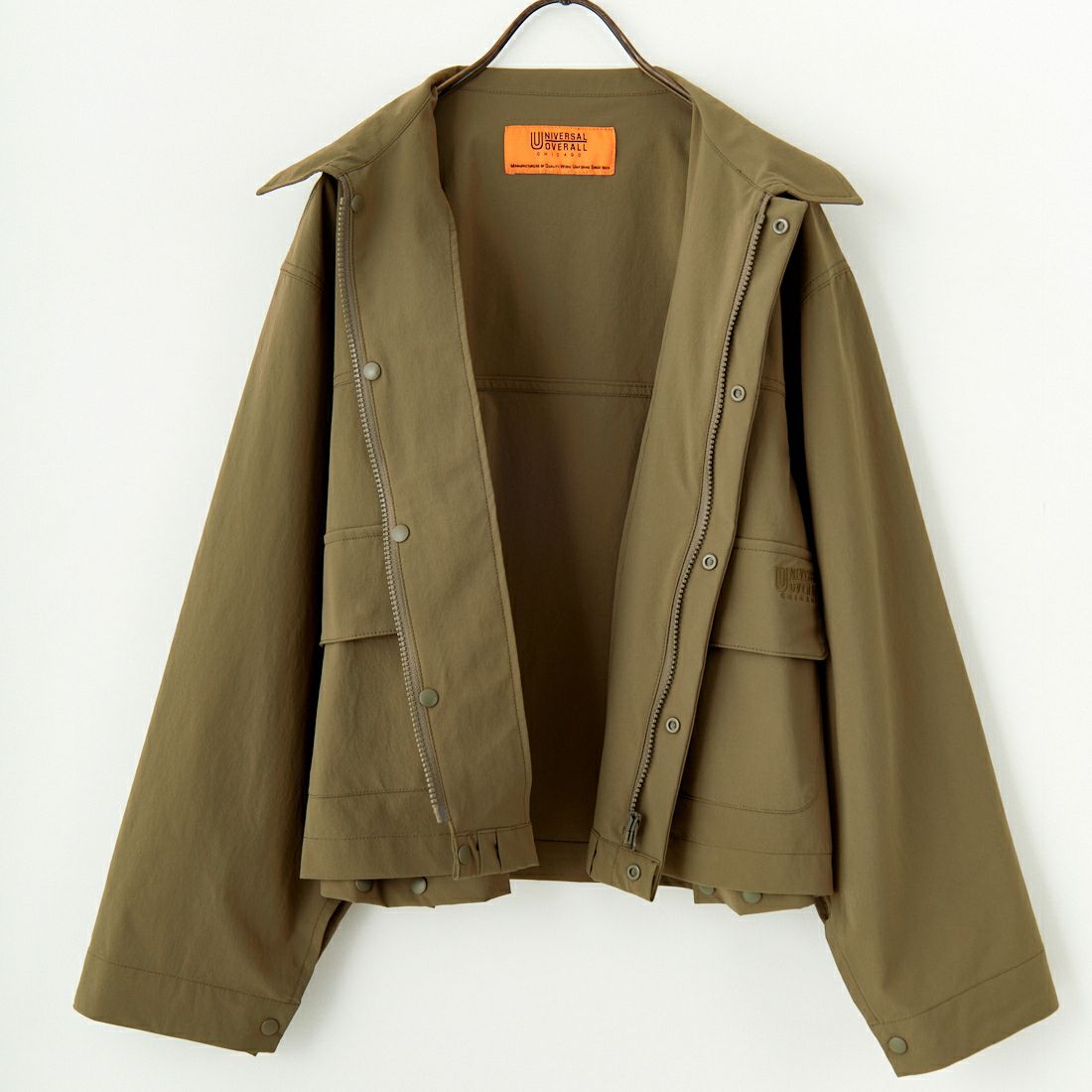 UNIVERSAL OVERALL [ユニバーサルオーバーオール] 別注 ストレッチナイロンシャツジャケット [U2512430IN-JF] OLIVE