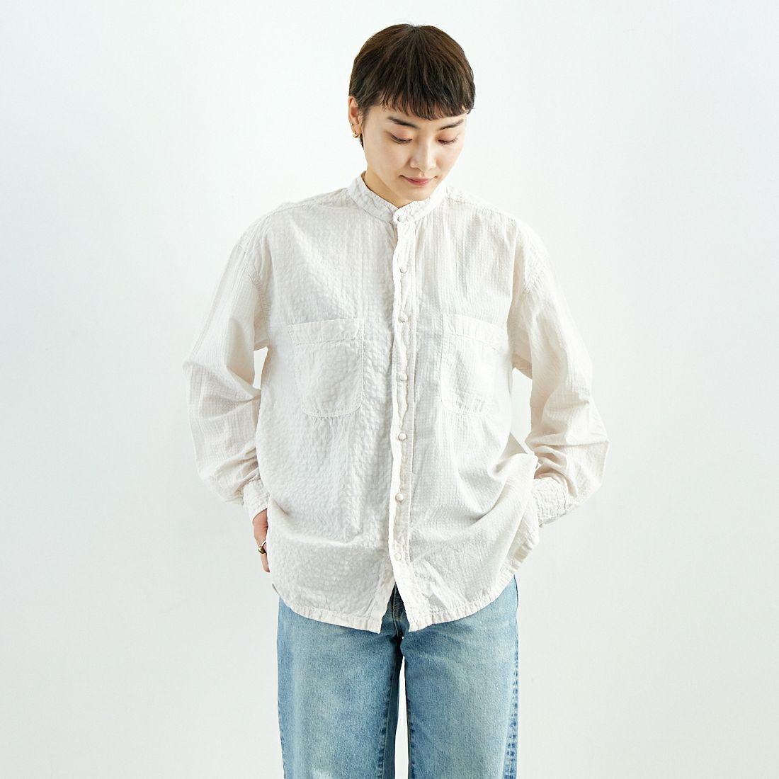 941D GRY&&モデル身長：160cm 着用サイズ：1&&