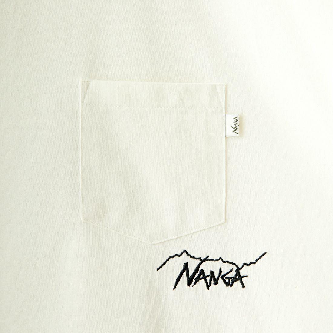 JEANSFACTORY × NANGA [ジーンズファクトリー × ナンガ] 別注 ルーズフィット ドローコードポケットTシャツ [NW25SS-JF5] WHITE