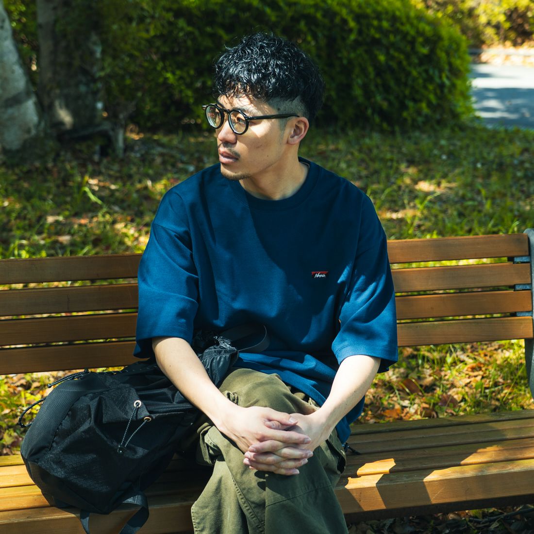 NAVY&&モデル身長：168cm 着用サイズ：L&&