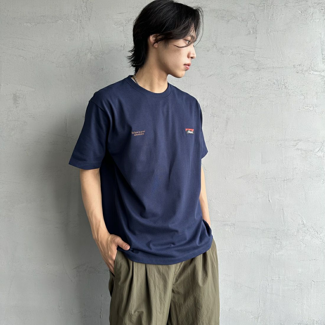 NAVY&&モデル身長：179cm 着用サイズ：L&&
