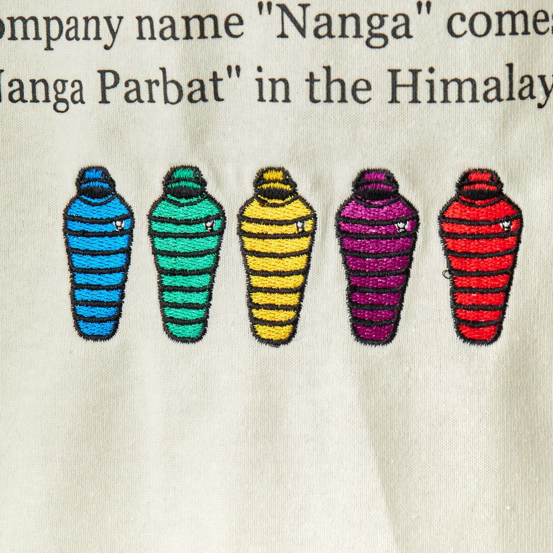 JEANSFACTORY × NANGA [ジーンズファクトリー × ナンガ] 別注 ヒストリーロゴ バックプリントTシャツ [NW25SS-JF2] WHITE