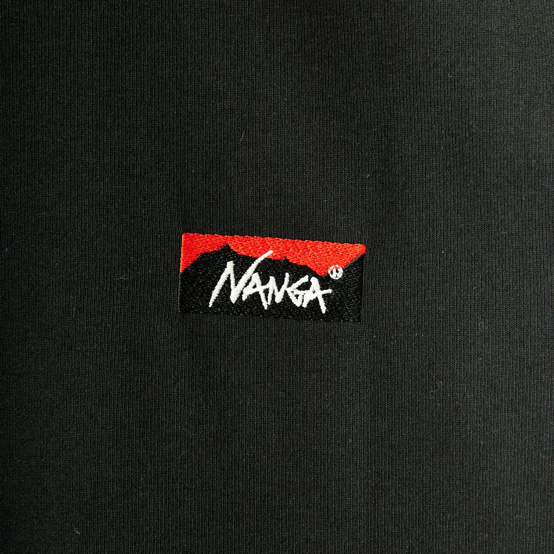 JEANSFACTORY × NANGA [ジーンズファクトリー × ナンガ] 別注 ブランドロゴ刺繍 ショートスリーブTシャツ [NW25SS-JF3] BLACK