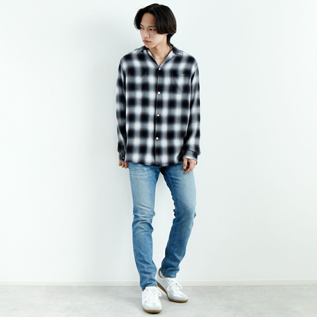 YANUK [ヤヌーク] PREMIUM2スリムテーパード VINCENT2 [57233002] PSX &&モデル身長：179cm 着用サイズ：29&&