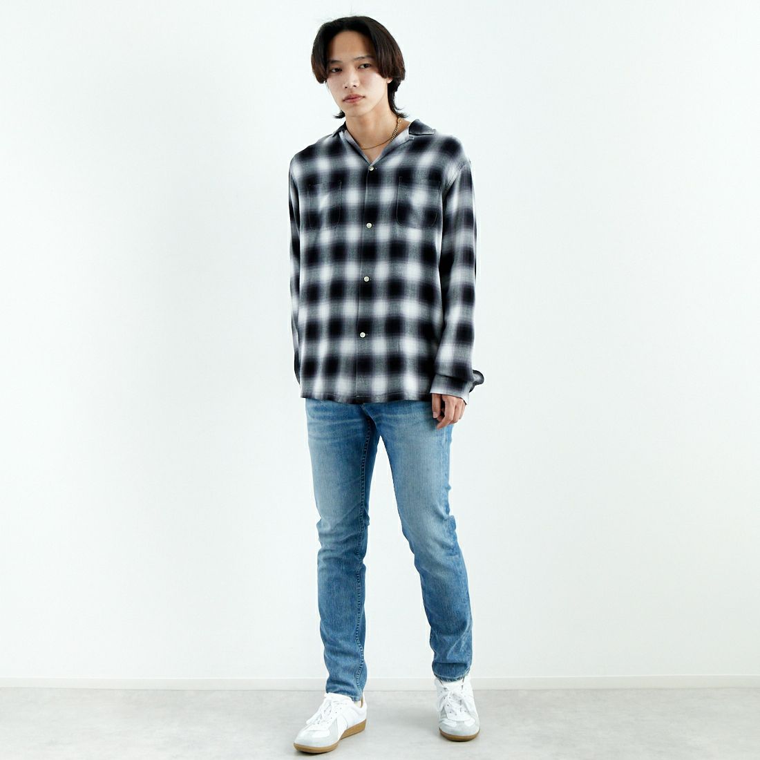 YANUK [ヤヌーク] PREMIUM2スリムテーパード VINCENT2 [57233002] PSX &&モデル身長：179cm 着用サイズ：29&&