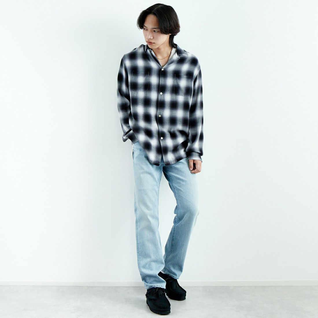 YANUK [ヤヌーク] PREMIUM2クラシックストレート BEN [57251002] PIC &&モデル身長：179cm 着用サイズ：29&&