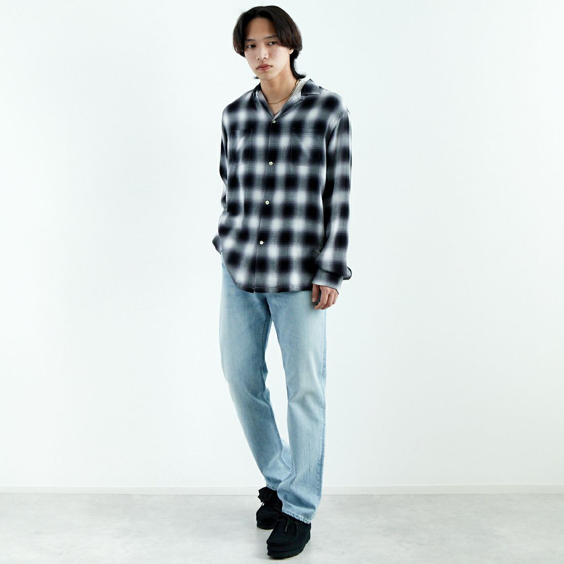 YANUK [ヤヌーク] PREMIUM2クラシックストレート BEN [57251002] PIC &&モデル身長：179cm 着用サイズ：29&&
