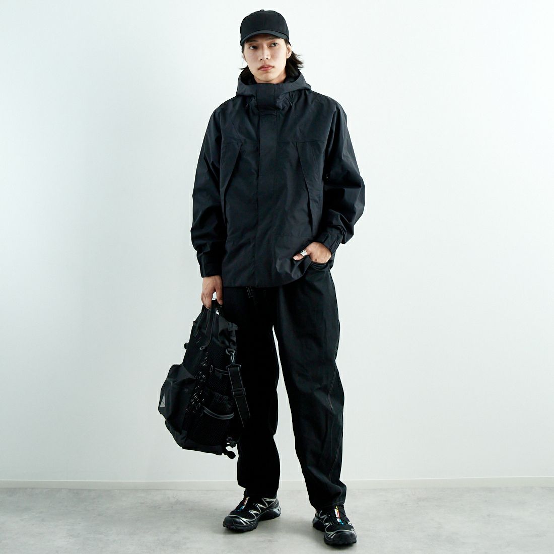 Goldwin [ゴールドウィン] パーテックス アンリミテッドツーレイヤージャケット [GL25142] BK &&モデル身長：179cm 着用サイズ：3&&