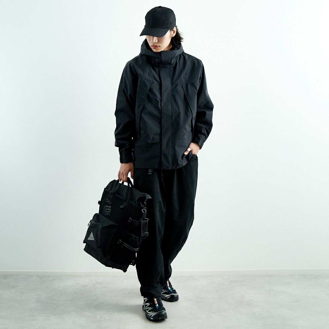 Goldwin [ゴールドウィン] パーテックス アンリミテッドツーレイヤージャケット [GL25142] BK &&モデル身長：179cm 着用サイズ：3&&