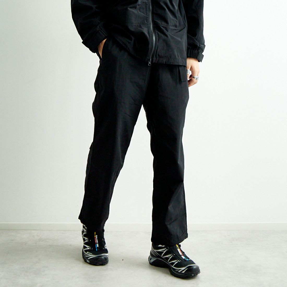 Goldwin [ゴールドウィン] ナイロンマルチパーパスパンツ [GL75170] BK &&モデル身長：179cm 着用サイズ：2&&