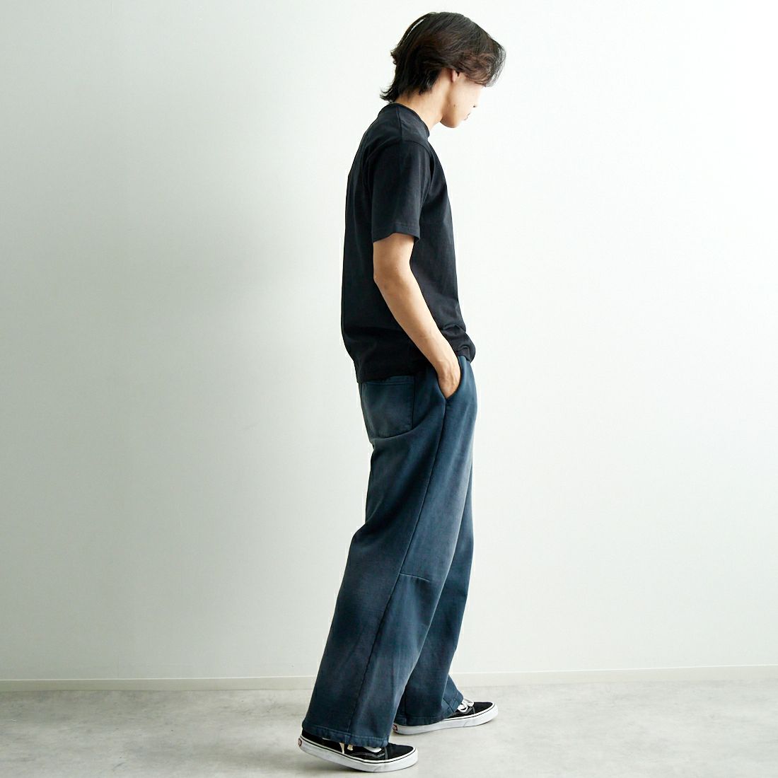 THE NORTH FACE [ザ ノースフェイス] ショートスリーブ ズーピッカーTシャツ [NT32534] K &&モデル身長：179cm 着用サイズ：M&&