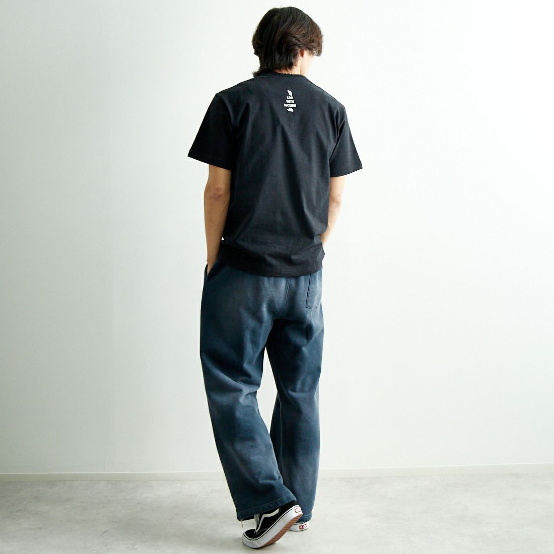 THE NORTH FACE [ザ ノースフェイス] ショートスリーブ ズーピッカーTシャツ [NT32534] K &&モデル身長：179cm 着用サイズ：M&&