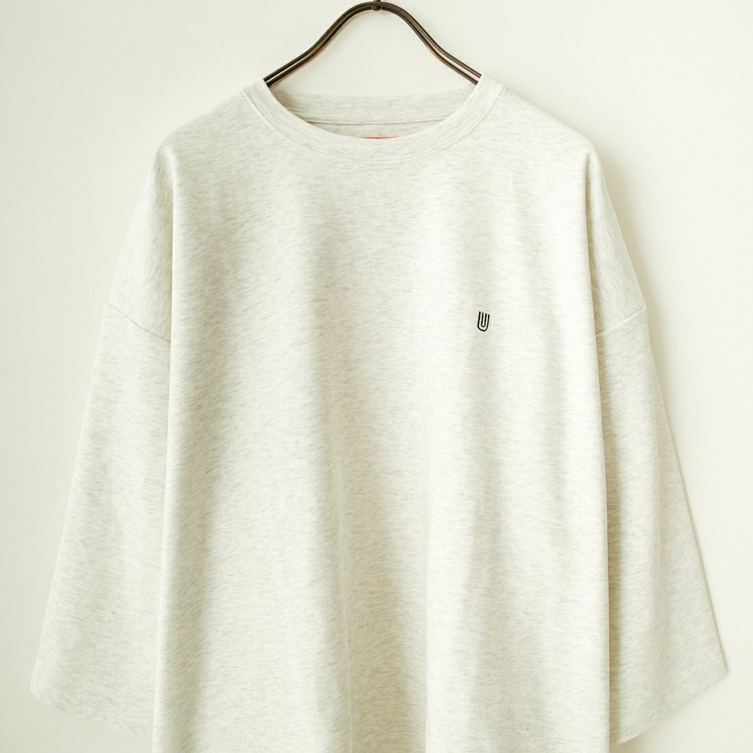 UNIVERSAL OVERALL [ユニバーサルオーバーオール] 別注 7分袖 ドローコード付きポンチTシャツ [U2511280IN-JF] GRAY