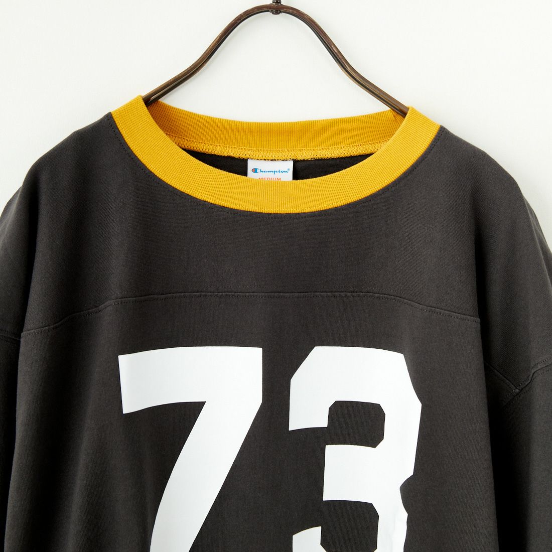 Champion [チャンピオン] 3/4スリーブ フットボールTシャツ [C3-B406] 090 ﾌﾞﾗｯｸ
