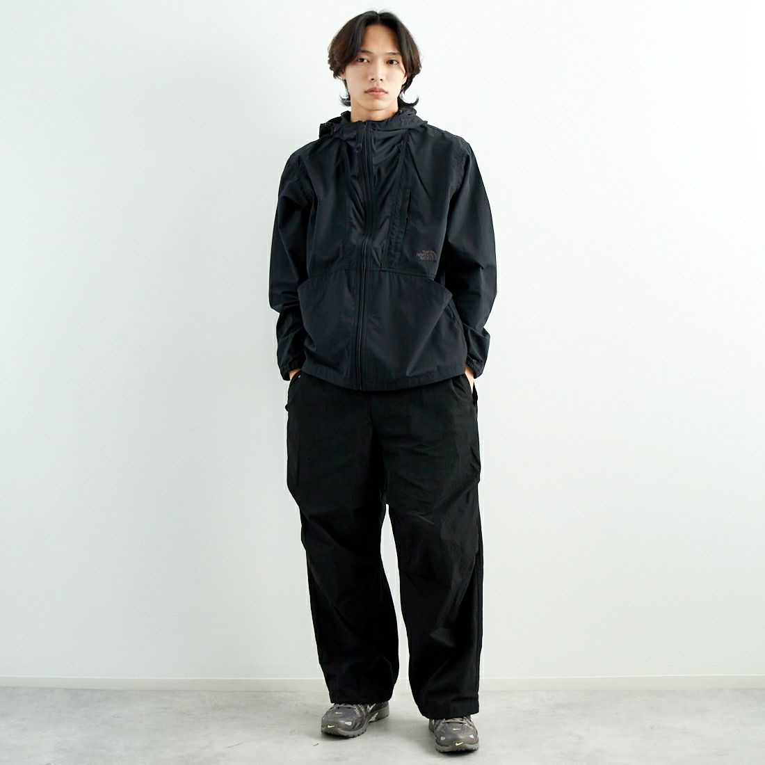 THE NORTH FACE [ザ ノースフェイス] ファイヤーフライライトフーディ [NP72436] K &&モデル身長：179cm 着用サイズ：M&&