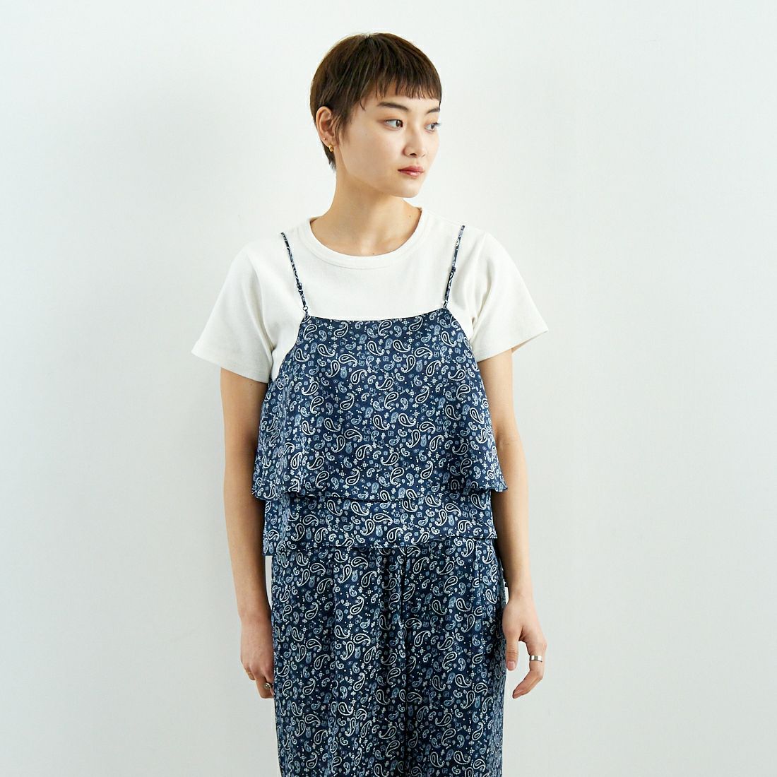 NV PAISLEY&&モデル身長：160cm 着用サイズ：F&&