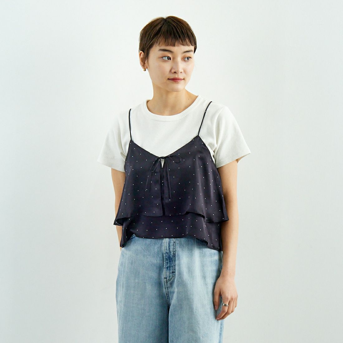 BLACK DOT&&モデル身長：160cm 着用サイズ：F&&