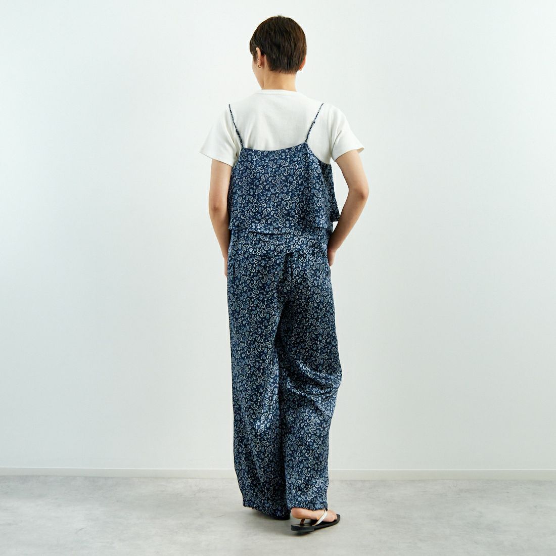TICCA [ティッカ] シルク2WAYビスチェ [TBES-071] NV PAISLEY &&モデル身長：160cm 着用サイズ：F&&