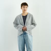 BLK STRIPE&&モデル身長：160cm 着用サイズ：F&&