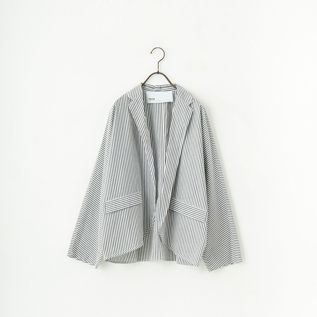 TICCA [ティッカ] コットンハーブシャツジャケット [TBES-024] BLK STRIPE