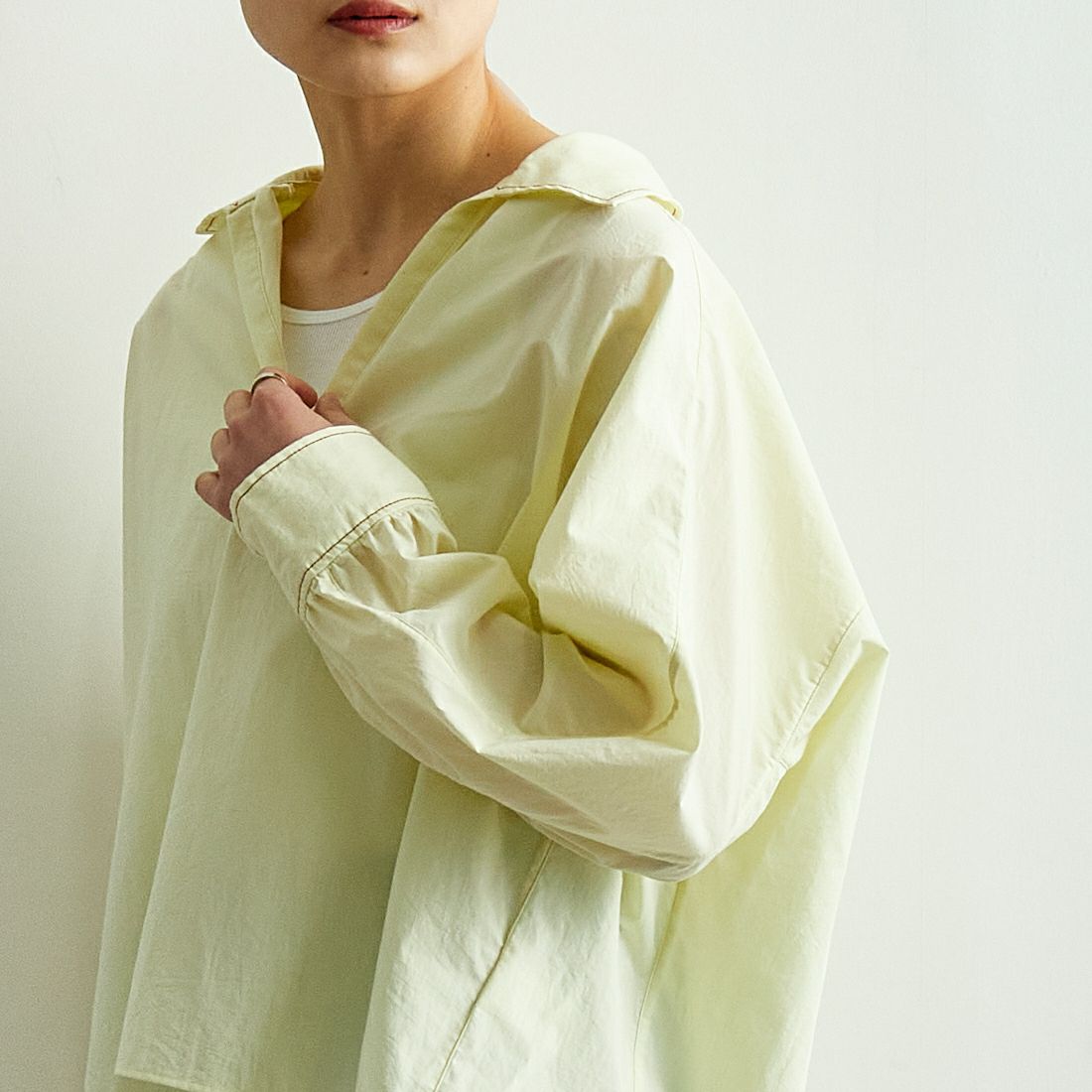 TICCA [ティッカ] コットンハーブスキッパーシャツ [TBES-023] LIME/NAVY