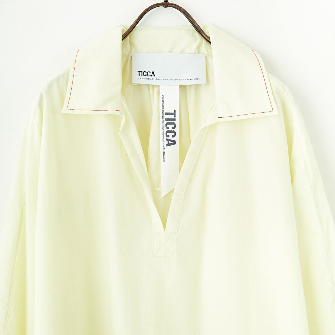 TICCA [ティッカ] コットンハーブスキッパーシャツ [TBES-023] LIME/NAVY